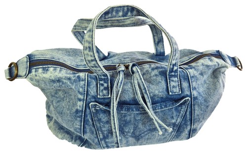 Designer Handtasche Echte Jeans Hellblau - aus einer echten Jeans genäht - Denim - Bild 2 von 5
