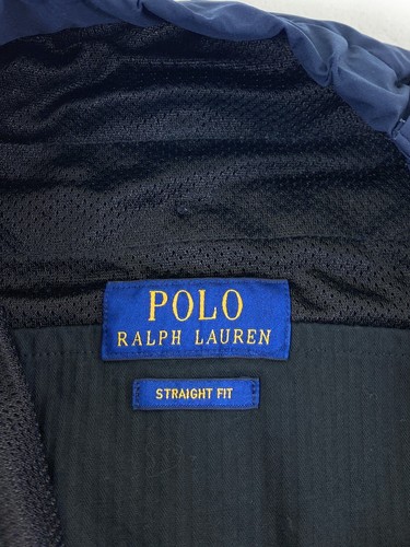 Polo Ralph Lauren Herren flache Vorderseite 100 % Polyester marineblau Reisehose *35 x 31* - Bild 5 von 13