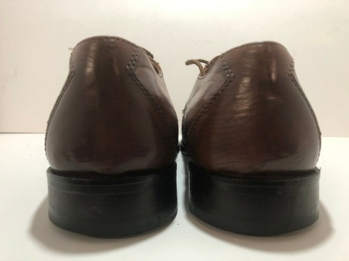 Bostonian Dress Shoes Mens 8.5W Brown Leather Cap Toe Derby Oxford Lace Up - Picture 7 of 7