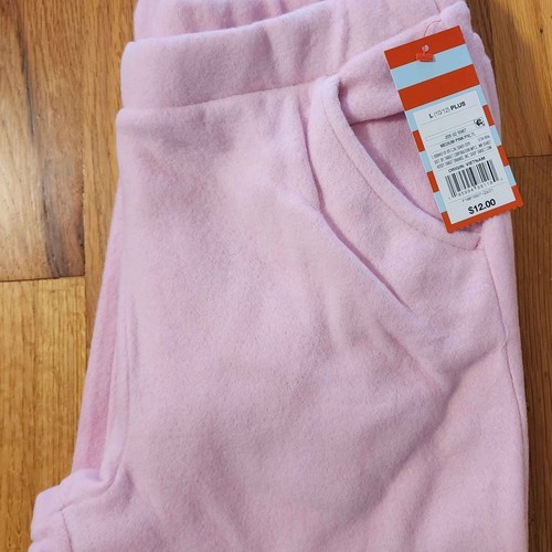 NWT PINK Fleece PAJAMA BOTTOMS PJ Pants Girls Large 10 / 12 Plus Cat & Jack - Picture 2 of 7