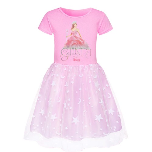Girls Glinda Wicked Dress Rainbow Dress Mesh Party Princess Tutu Skirt Xmas Gift - Picture 42 of 47