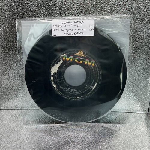 Conway Twitty Lonely Blue Boy/Star Spangled Heaven Vintage 1959 45 MGM K12857 VG - Picture 3 of 3