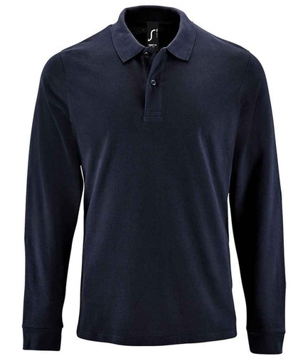 SOLs Perfect Cotton Mens Full Long Sleeve Pique Poloshirt Regular Polo shirt Top - Picture 5 of 28