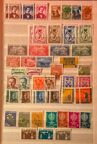 ALBANIA LOT in vintage ALBUM 1900 to modern 630 stamps Sou. Sheets Early Antique - Picture 4 of 17