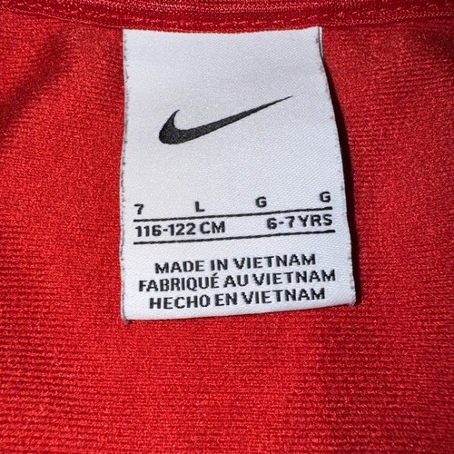 NIKE SIZE 6-7 BOYS Red/BLACK ATHLETIC FULL ZIP SPORTSWEAR TRACK JACKET. Cute - Picture 5 of 12