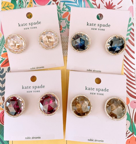 Kate Spade She Has Spark Earrings, Quartz/Cubic Zirconia, 0.7" diameter, $58 - Picture 5 of 53