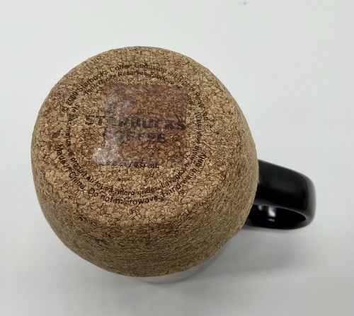 2009 Starbucks Coffee Cork Bottom Large Black Brown Ceramic Mug Tea Cup - Picture 6 of 6