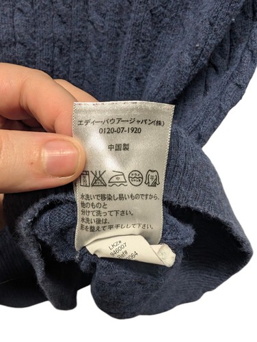 Suéter Chal Eddie Bauer Mujer XL Azul Manga Larga Mezcla Algodón Pullover - Imagen 9 de 12