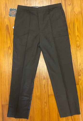 New Levi's Travelers Mens 38x33 Action Wool Blend Flat Front Brown Dress Pants - Picture 2 of 8