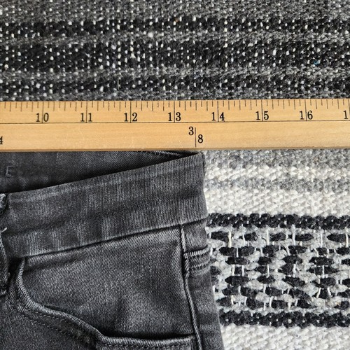 American Eagle Sz 8 Curvy Super High Rise Strech Jegging Jeans Black Distressed - Picture 16 of 21