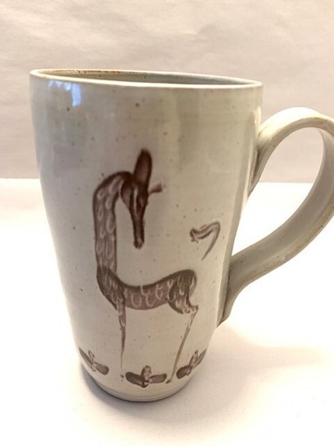 Scheier Pottery VTG Art Studio Mug Cup Rare Deer Estate Decor Mary Edwin MCM - Picture 15 of 18
