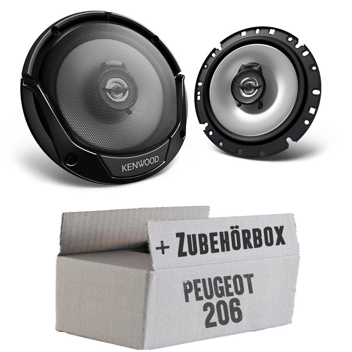 Погрузчик Kenwood для Peugeot 206 в кузове 16 см 2-Wege Koaxialsystem - Einbauset