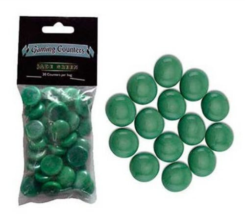 Dragon Shield Segnalini ovali opachi Gaming Counters Jade Green Black 30 pz - Imagen 3 de 5