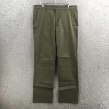 Weatherproof Regular Fit Vintage Chino Pants Mens 38x34 (actual 40x33) Green Zip