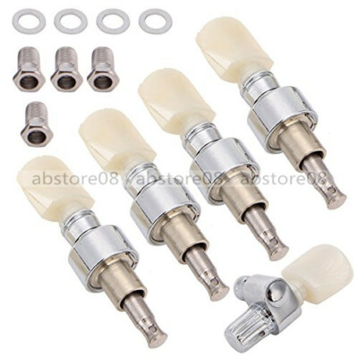 5Pcs Head Tuner Tuning Peg Key Button + Bushing for Banjo Machine Parts