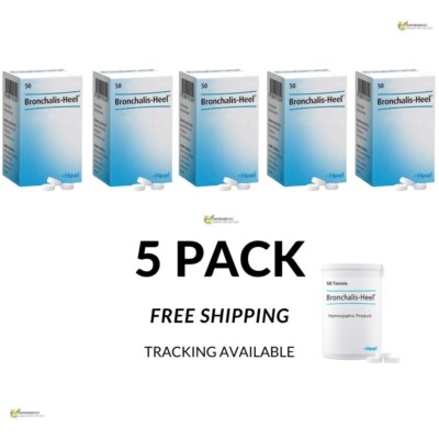 Bronchalis by Heel Homeopathy Solution Acute Chronic Bronchitis 50 tab 5 PACK