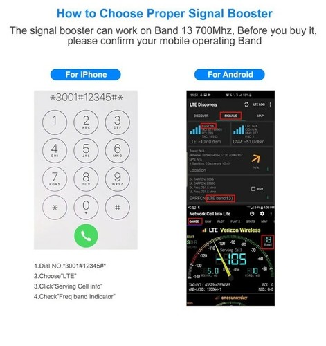 Bosuru NBV70 Cell Phone Signal Booster Kit For Verizon 4G LTE - Photo 9 sur 9