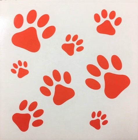 Paw Prints Perro Gato Animal Bebida K9 posavasadas, parte inferior de corcho de vidrio de cerámica - Imagen 5 de 6