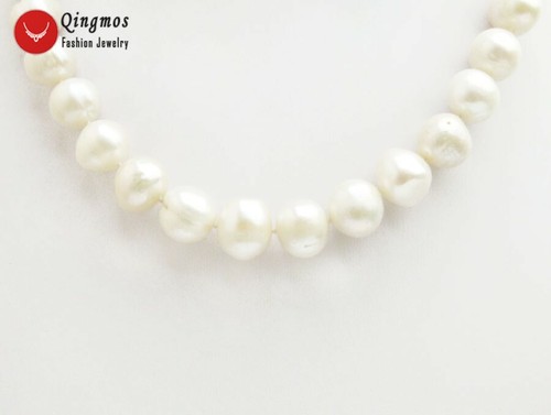 11-13mm Round Natural White Pearl Necklace for Women Jewelry Chokers 17" nec6511 - Picture 2 of 6