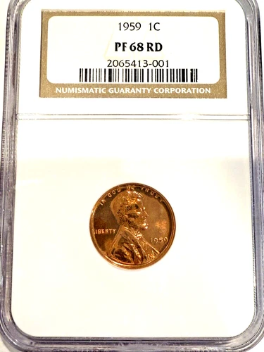 1959 Proof LINCOLN 1c Memorial ~ NGC PR68RD ~  1st Year of Memorial ~ Nice