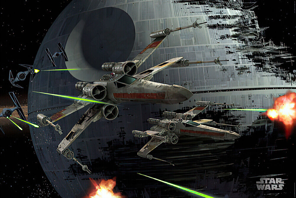 Star Wars: Episode VI - Movie Poster / Print (Space Battle) (Size: 27  X38)