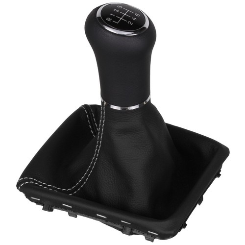 Leder ICT Schaltknauf Schaltsack für Mercedes SLK R171 Naht silber B64 - Picture 3 of 11