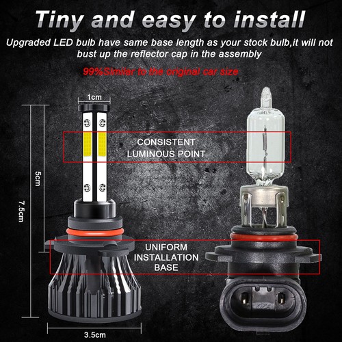 For Honda Civic 2006-2012 2013 2014 2015 LED Headlight High+Low Beam Bulbs White - Imagen 3 de 12