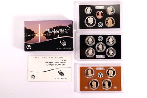 2014 Silver Proof Set U.S. Mint Original Government Packaging OGP COA