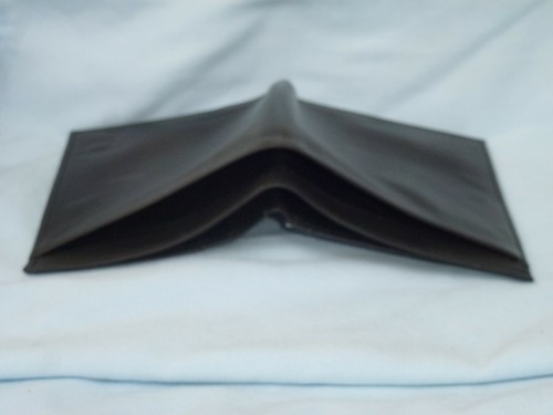 Very Soft GENUINE LEATHER Leather BiFold Wallet RFID Blocking NEW black - Picture 2 of 6
