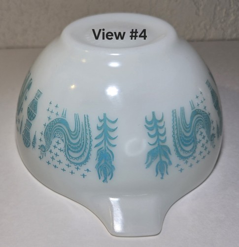 Vintage Pyrex #441 Amish Butterprint Cinderella Schüssel 1,5 Pint türkis/weiß - Bild 4 von 14