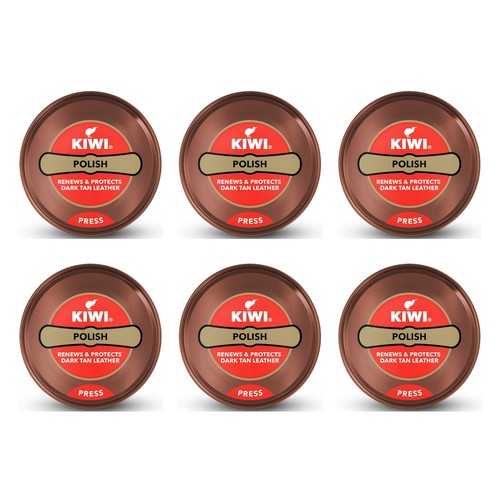 Kiwi Shoe Polish, Renew, Protect & Nourish Leather Shoes, Dark Tan 40g X 6 - Picture 8 of 8
