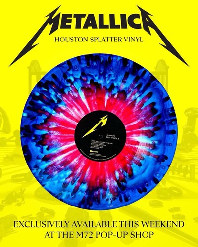 Metallica Houston TX Vinyl M72 Pop Up 72 Seasons Splatter Red Blue 2025 Limited