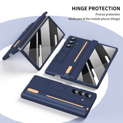 Funda de teléfono plegable para Samsung Galaxy Z 7 6 5 4 3 protección con bisagra + película de vidrio con bolígrafo - Imagen 42 de 52