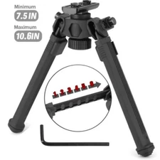 7.5"-10.6" M-lok Rifle Bipod Tactical Adjustable Bipod Mount Rail Mount Aluminum