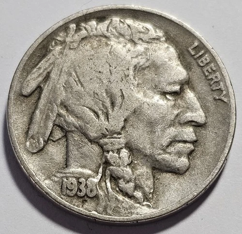 1938-D Buffalo Nickel 5c Coin ~ Denver Mint (A113)