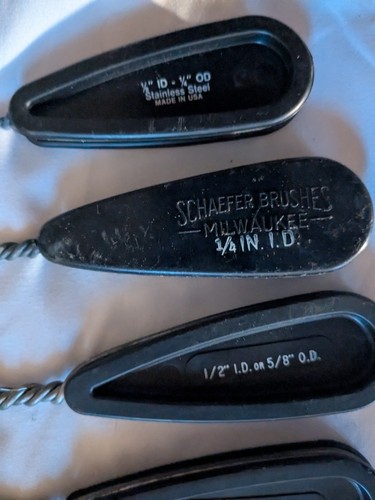 lot of 23 plumbers 1/8" to 2" copper sweat fitting cleaning brushes - Picture 12 of 14