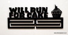 Medal hanger - Will Run For Cake - Black - Steel