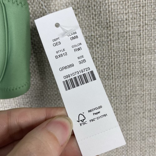 J Crew Balconette Underwire Bikini Top 32B Rustic Willow Green BX612 Swim NWT - Picture 5 of 10