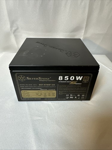 SilverStone SST-ST85F-GS 80 Plus Gold 850W Power Supply ATX -TestsGood No Cables - Picture 1 of 5
