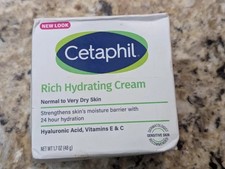 Cetaphil Rich Hydrating Face Cream Moisturizer with Hyaluronic Acid 1.7 oz