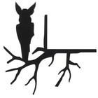  Schwarzes Holzschild zum Aufhängen mit Fledermausmotiv,