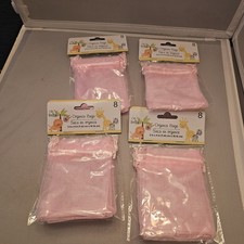 Lot of 4, FAVOR BAGS Party Gift Pink Organza 3" x 4" - Each PACK Has 8 pc NEW