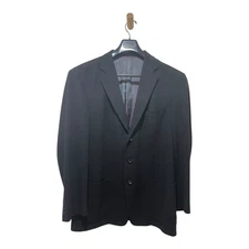 Tallia Uomo Blazer - 44L Black Pure Wool Jacket Business Career Office
