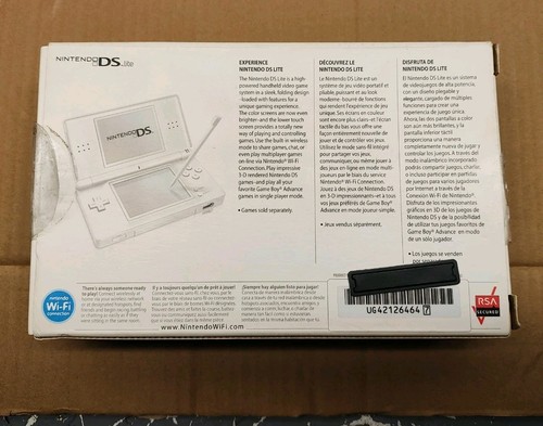 *BOX ONLY* Nintendo DS Lite Polar White Console Box - Picture 10 of 11