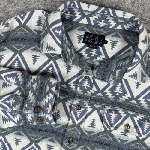 Pendleton Hemd Herren XL leicht Flanell doppelt weich Beach Shack mehrfarbig aztekisch
