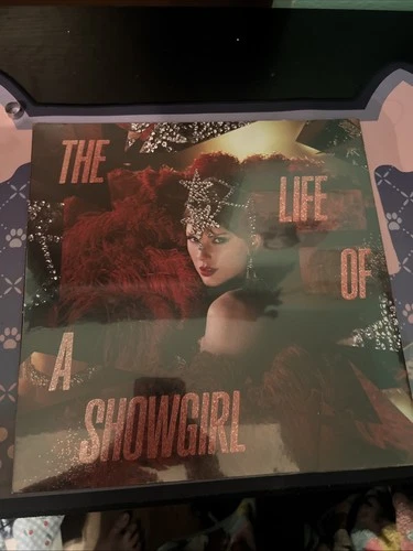 Taylor Swift Life of a Showgirl Tiny Bubbles in Champagne Red Lipstick Vinyl LP