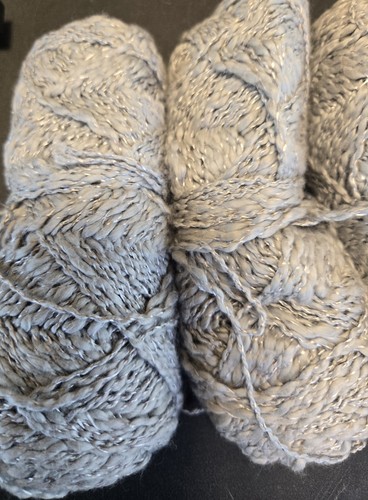 230 Grams Froehlich Yarn Swiss Holiday 75% Cotton 25% Vicose Silver Gray - Picture 3 of 3