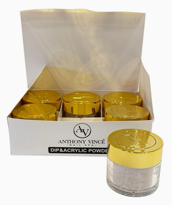 Lot of 6 Anthony Vince Shop Dip & Acrylic Powder AG41 Nails Salon 2 OZ NEW