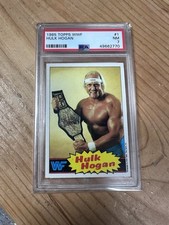 1985 Topps WWF Hulk Hogan PSA 7 NM #1 Wrestling Card WWE HOF HULKAMANIA