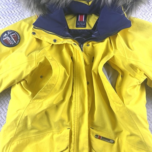 Helly Hansen Goose Down Flow Parka Water/wind proof Magdalenefjord Yellow Small - Picture 6 of 24